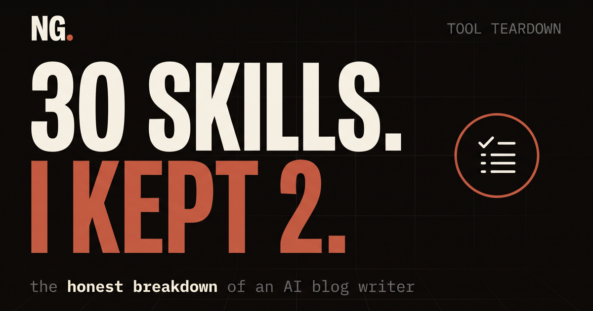 A 30-skill AI blog writer, tested