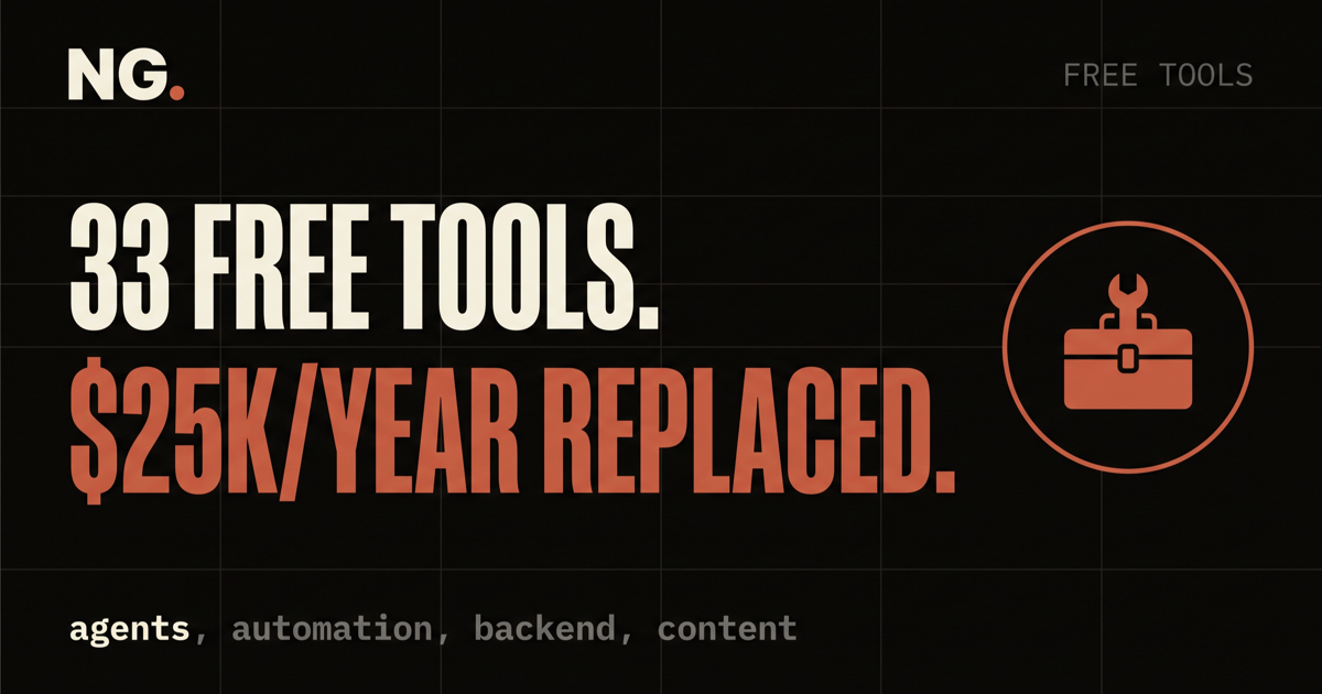 33 free tools that replace $25k a year of software