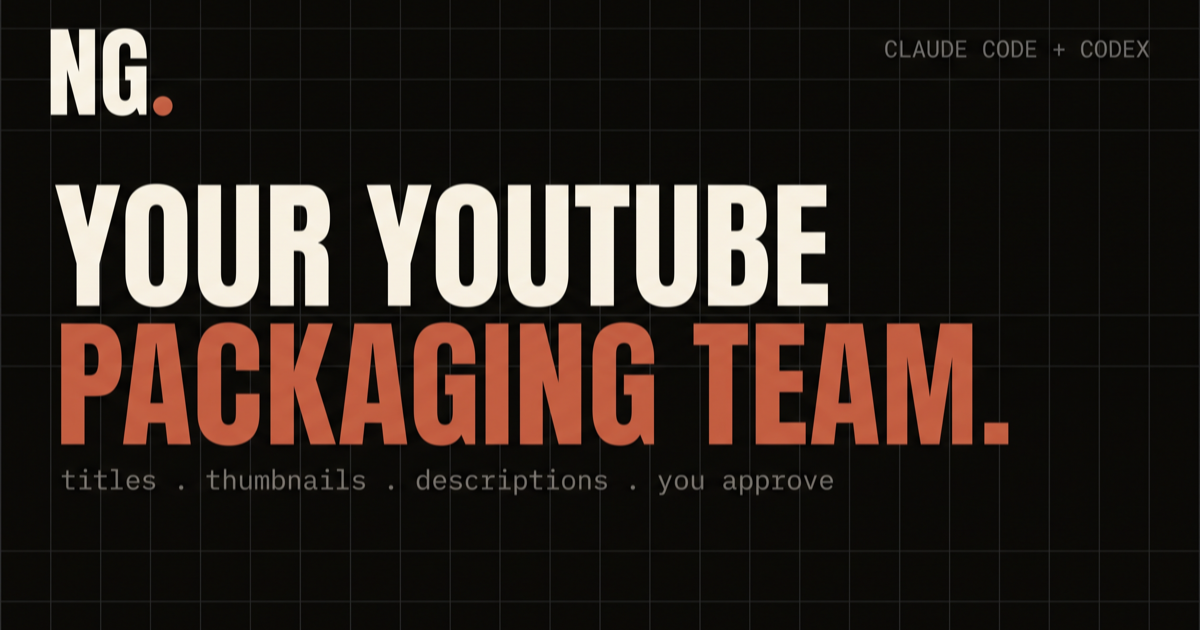 YouTube Skills for Claude Code: a free titles and thumbnails team